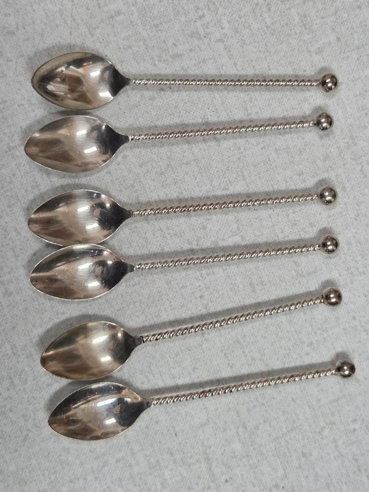 Zilveren Lepeltjes Set van 6 Douwe Egberts, Antiek en Kunst, Antiek | Bestek, Ophalen of Verzenden