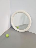 Xl moderne wit ronde spiegel kunststof strak design ‘80, Huis en Inrichting, Woonaccessoires | Spiegels, N, Rond, Ophalen of Verzenden