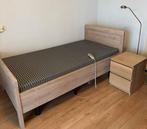 Complete set Seniorenbed Elektrische Bodem Nachtkastje Lamp, Huis en Inrichting, Ophalen, Eenpersoons, Beige, 200 cm