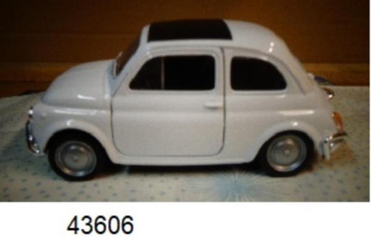 NIEUW 1:32 FIAT 500 (2008) modelauto kleur Wit in doos, Hobby en Vrije tijd, Modelauto's | 1:32, Nieuw, Auto, Overige merken, Ophalen of Verzenden