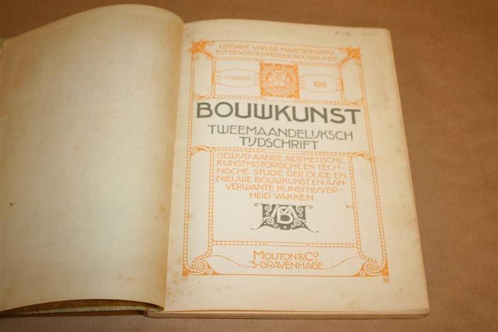 Bouwkunst Tijdschrift - 4e jaargang 1912 !!, Boeken, Kunst en Cultuur | Architectuur, Gelezen, Architecten, Ophalen of Verzenden