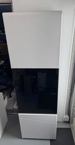 Witte Vitrinekast/Boekenkast (190hx58bx35d), Huis en Inrichting, Kasten | Vitrinekasten, Ophalen, Zo goed als nieuw, 25 tot 50 cm