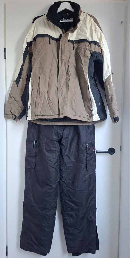 Heren Ski Pak Zwarte broek maat XL, Bruin-Witte jas, maat L, Kleding | Heren, Wintersportkleding, Maat 52/54 (L), Chamonix, Ophalen of Verzenden