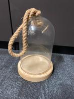 Stolp (glas) met touw 26 cm hoog, Huis en Inrichting, Woonaccessoires | Stolpen, Ophalen, Zo goed als nieuw