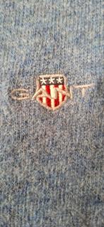 Prachtig lamswollen vest blauw van merk Gant, Kleding | Heren, Ophalen of Verzenden, Zo goed als nieuw, Maat 56/58 (XL), Blauw