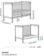 Baby crib with mattress, Ophalen of Verzenden, Zo goed als nieuw, Minder dan 140 cm, Minder dan 70 cm