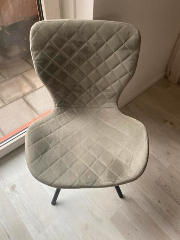 Grijze Stoffen Eetkamerstoel - Modern Design beschikbaar voor biedingen