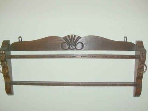 Antiek borden rek, jaren 20 met leeuwenkop en ringen, Antiek en Kunst, Antiek | Woonaccessoires, Ophalen