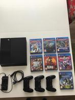 Sony Playstation 4 original 500GB incl contollers en games, Ophalen, Original, Met 3 controllers of meer, 500 GB