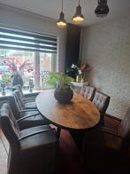 6 eetkamerstoelen, Ophalen, Overige materialen, Gebruikt, Bruin