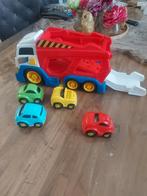 Leuke vrachtwagen met 4 auto's met licht en geluid, Ophalen, Zo goed als nieuw
