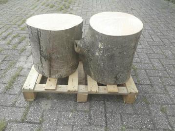Hakblok hardhout plataan of krukje bloemenzuil  beschikbaar voor biedingen