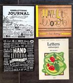4 boeken handletteren, Ophalen, Zo goed als nieuw, Overige onderwerpen