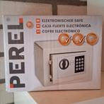 Elektronische kluis met codeslot en noodsleutel staal nieuw, Ophalen of Verzenden, Nieuw, Metaal of Blik, Overige thema's