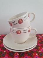 Jet ter Steege koppen en schotels Apple grain Original World, Ophalen of Verzenden, Zo goed als nieuw, Overige stijlen, Kop(pen) en/of Schotel(s)