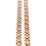 Gouden platte koningsketting 14kt, Sieraden, Tassen en Uiterlijk, Kettingen, Www.bredajuwelier.nl, Nieuw, Ophalen of Verzenden