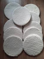 Set van 10 witte stoelkussens Teddy, Wit, Ophalen of Verzenden, Zo goed als nieuw, Vijf, Zes of meer stoelen