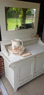 Oude vintage kast spiegel waskast orginele sleutels brocant, Ophalen, Zo goed als nieuw