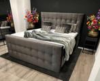 Boxspring Adige Velours met Voetbord , matrassen en topper, Ophalen of Verzenden, Nieuw, Handgemaakt, hoge kwaliteit en te zien in onze showroom