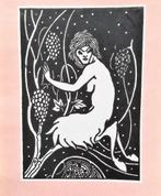 Prent Aubrey Beardsley Satyr, Ophalen of Verzenden