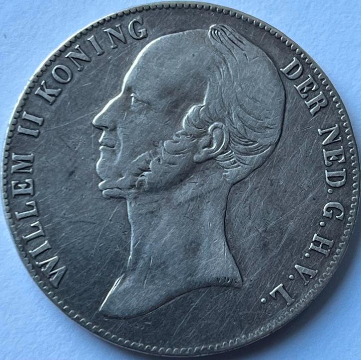 Zilveren rijksdaalder 1845, Postzegels en Munten, Munten | Nederland, Losse munt, Ophalen of Verzenden