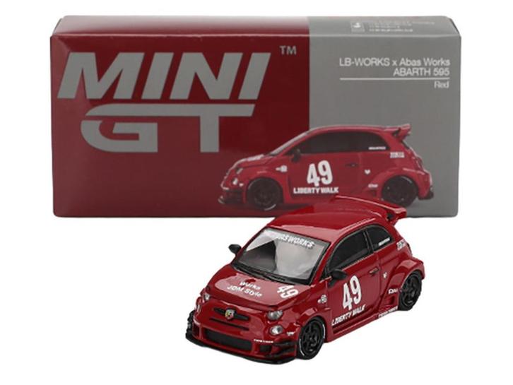 Mini GT 1:64 Fiat Abarth 959 LB-Works X Abas Works, red 2024, Hobby en Vrije tijd, Modelauto's | Overige schalen, Nieuw, Auto