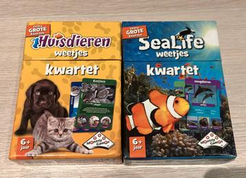 Huisdieren kwartet + sealife weetjes kwartet beschikbaar voor biedingen