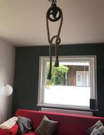 Industriele lamp met katrol, Huis en Inrichting, Lampen | Hanglampen, Ophalen of Verzenden, Zo goed als nieuw, 50 tot 75 cm