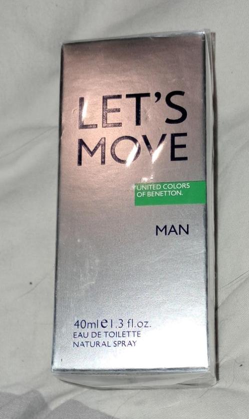 Nieuwe parfum Benetton Let,s Move man 40 ml, Sieraden, Tassen en Uiterlijk, Uiterlijk | Parfum, Nieuw, Ophalen of Verzenden