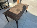 Tuintafel gebruikt 150x80cm met parasol uitsparing. Gratis, Ophalen, Gebruikt, Rechthoekig, Hout
