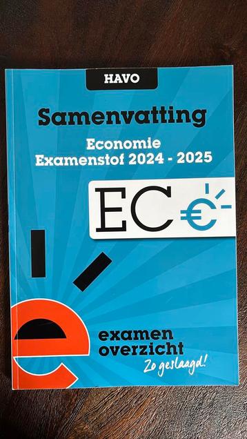 ExamenOverzicht - Samenvatting Examenstof Economie HAVO beschikbaar voor biedingen