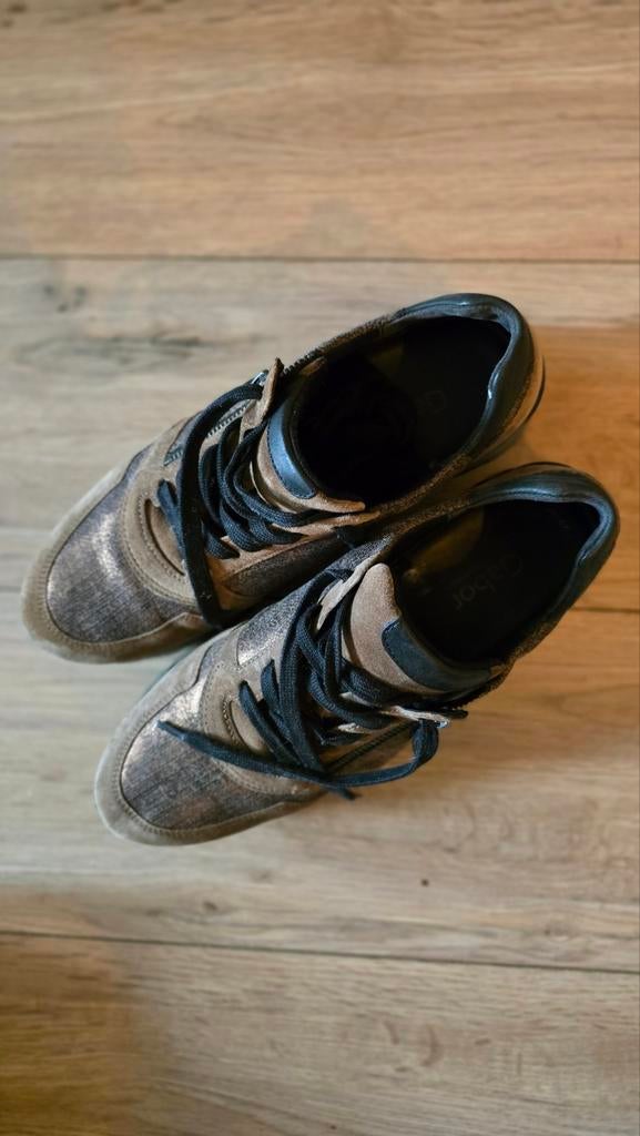 Zgan Gabor comfort dames schoenen maat 7 breedte H, Zwart, Gabor, Ophalen of Verzenden, Sneakers of Gympen
