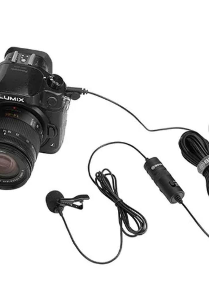 Boya BY-M1 Lavalier Microfoon, 3,5 plug, smartphone, camera., Muziek en Instrumenten, Microfoons, Zo goed als nieuw, Overige typen