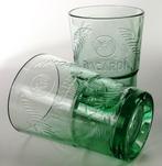 Bacardi Mojito Glazen licht groen met palm takken, Verzenden, Nieuw, Gebruiksvoorwerp