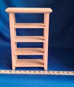 blankhouten rek kast 4 planken keuken winkel poppenhuis 1:12, Poppenhuis, Nieuw, Ophalen of Verzenden, HANDELSHUSET VEGA