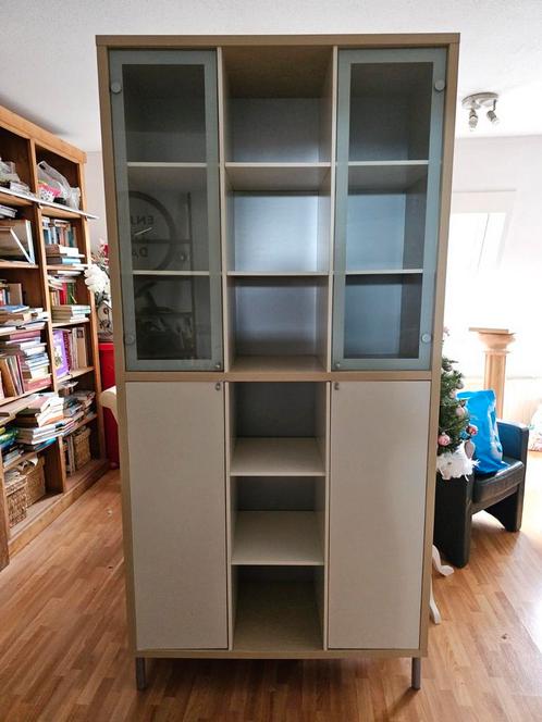 GRATIS, 28 JUNI OPHALEN! Buffet-boeken-vitrinekast, Huis en Inrichting, Kasten | Buffetkasten, Gebruikt, 200 cm of meer, 100 tot 150 cm