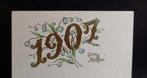Gelukkig nieuwjaar wenskaart 1907, Ophalen of Verzenden