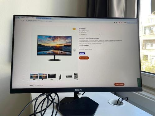 Philips 27E1N3300A - 27" Full HD IPS USB-C Monitor, Computers en Software, Monitoren, Zo goed als nieuw, 61 t/m 100 Hz, HDMI, USB-C
