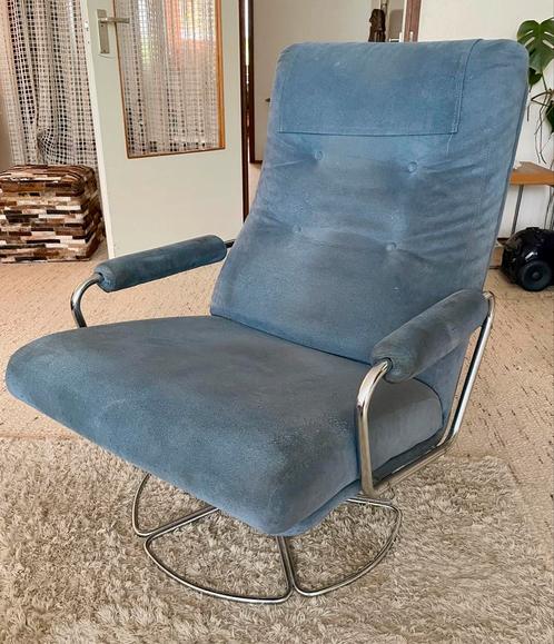 Swivel Lounge stoel - Jan Des Bouvrie, Huis en Inrichting, Fauteuils, Gebruikt, Overige materialen, 75 tot 100 cm, Ophalen