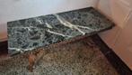 Vintage marmeren tafel met sierlijk metalen onderstel, Ophalen