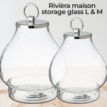 Rivièra maison storage glass L & M beschikbaar voor biedingen