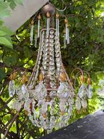 Prachtige antieke Murano Kristal Kroonluchter, Ophalen of Verzenden, Glas, Vintage antiek murano glas hollywood regency mid century design