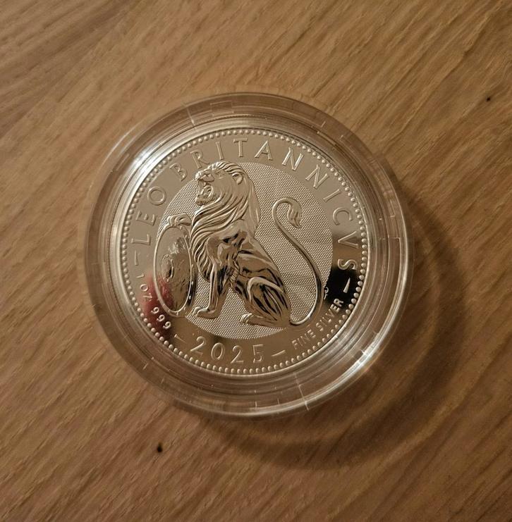 1 oz UK British Lion 2025 zilveren munt, Postzegels en Munten, Edelmetalen en Baren, Zilver, Verzenden