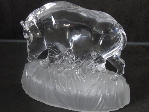 kristal beeld wild zwijn crystal beeldje everzwijn jacht, Antiek en Kunst, Antiek | Glas en Kristal, Ophalen of Verzenden