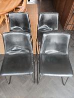 4 Eetkamerstoelen Loods 5, Huis en Inrichting, Stoelen, Gebruikt, Zwart, Ophalen of Verzenden, Vier