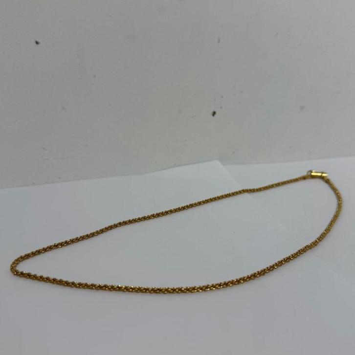 Swarovski Rope Ketting Goudkleurig 45cm., Sieraden, Tassen en Uiterlijk, Kettingen, Gebruikt, Overige materialen, Goud, Ophalen of Verzenden