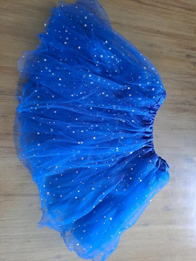 Blauw Carnaval Rokje met Sterren en Verlichting, Ophalen of Verzenden, Zo goed als nieuw, Geen merk, Meisje