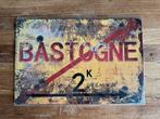 WW2 metalen bord Bastogne (2), Ophalen of Verzenden, Landmacht, Amerika