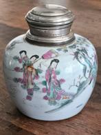 Antiek Chinees porselein dekselpot Tongzhi, Ophalen of Verzenden