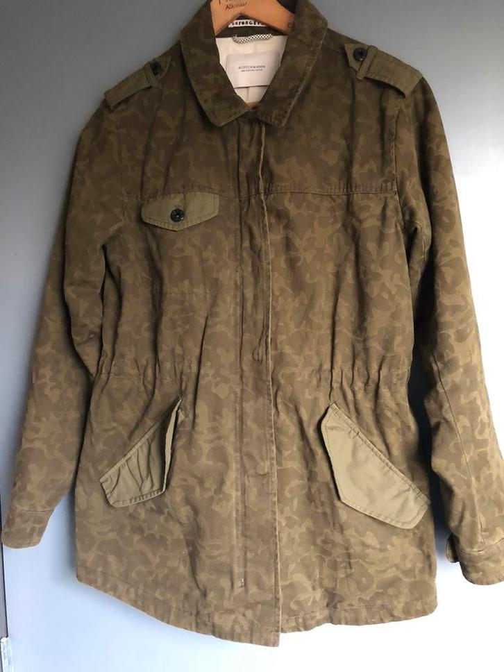 Scotch & Soda Camouflage zomer parka mt:M, Kleding | Dames, Jassen | Zomer, Zo goed als nieuw, Maat 38/40 (M), Groen, Ophalen of Verzenden